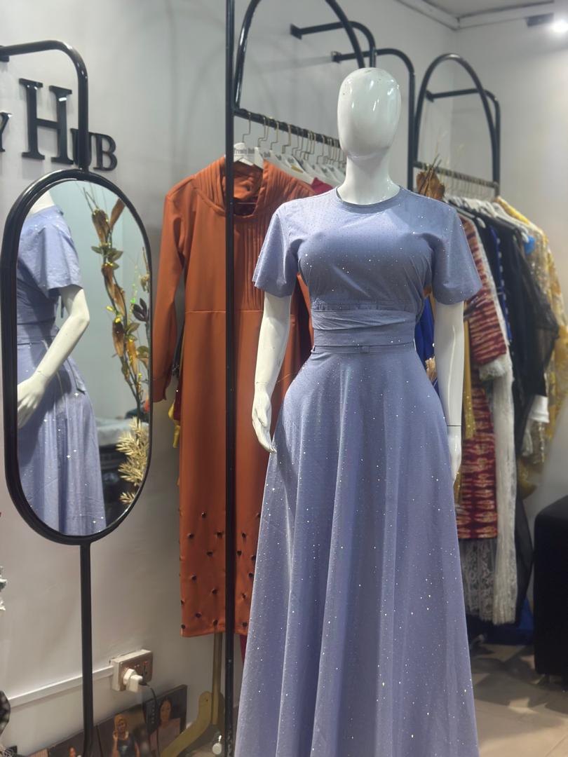 Sparkle Lavender A-Line Gown